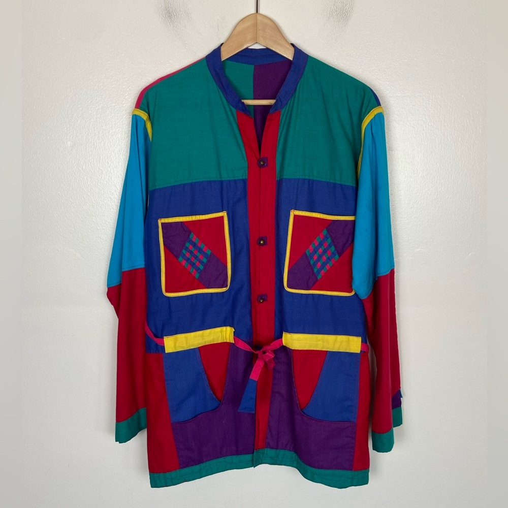 Cheppu Women's Patchwork Color Block Jacket Xl Ar… - image 2